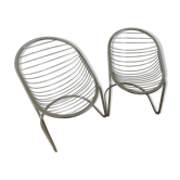 Paire de fauteuils egg chair de Gastonne Rinaldi vintage 70