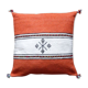 Moroccan Berber cushion in orange and white.