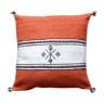 Moroccan berber cushion orange and white