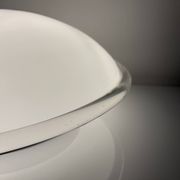 Vintage opal glass ceiling light Saturne Leucos 1970 Italy Diameter 39