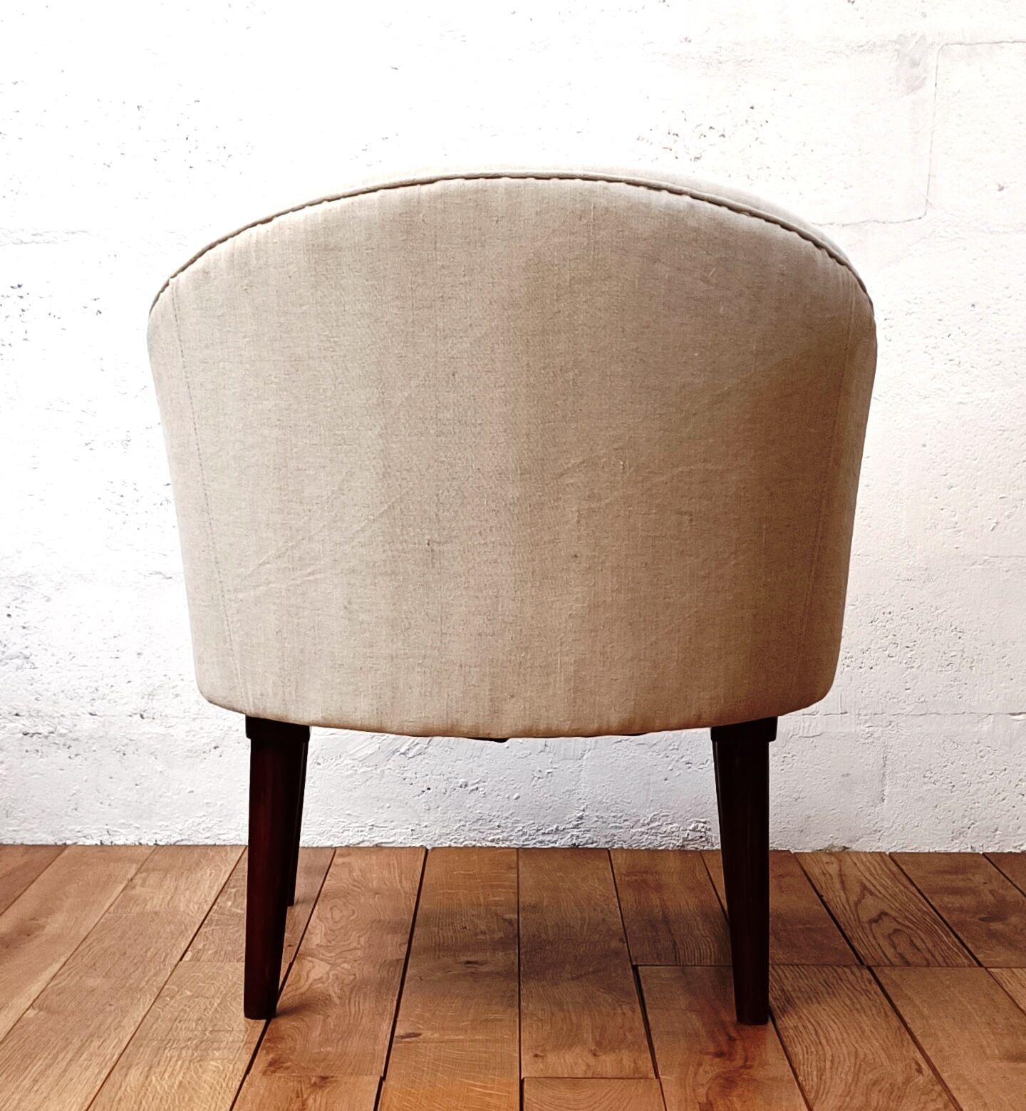 Vintage linen armchair