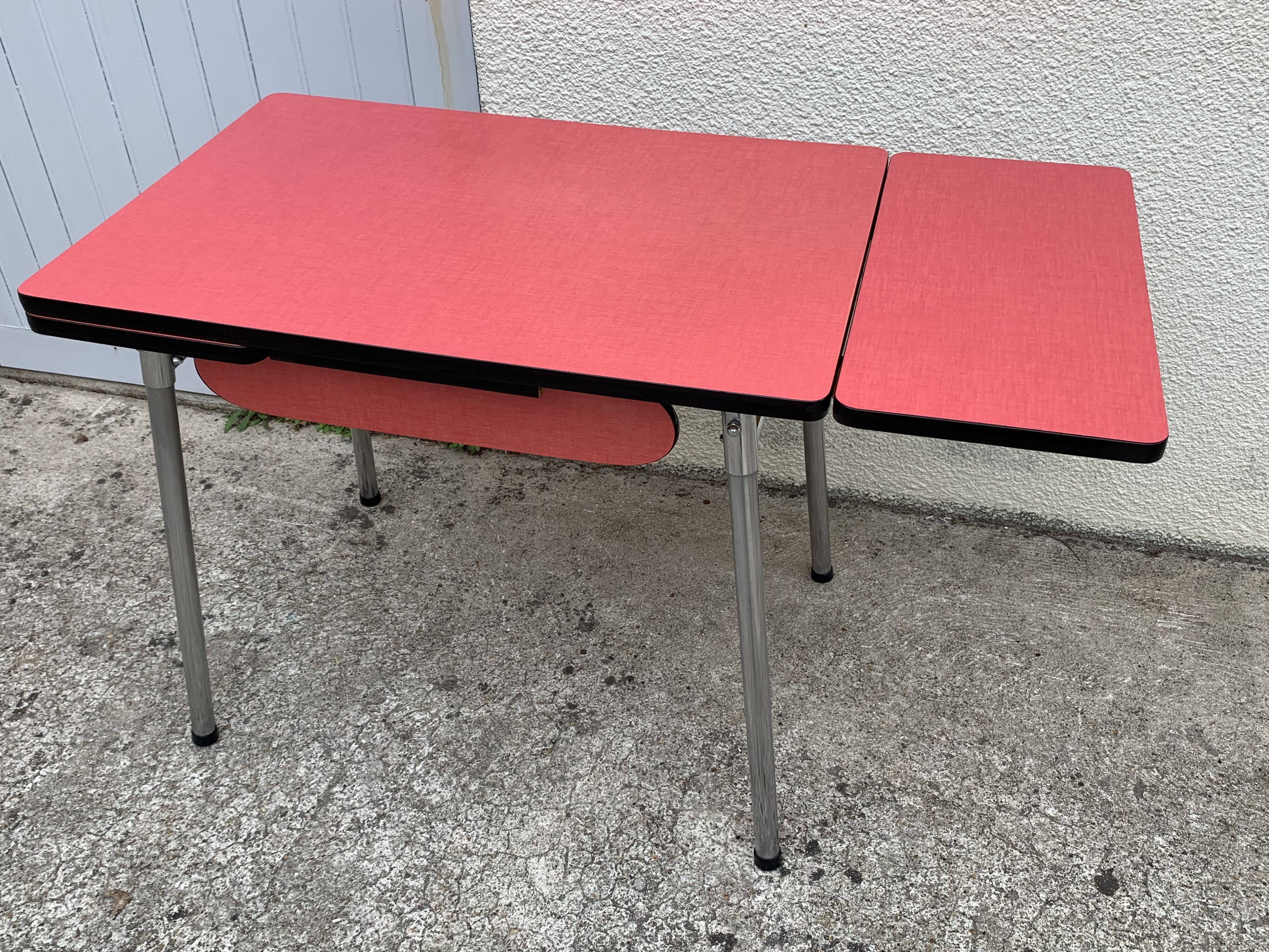 Red Formica table