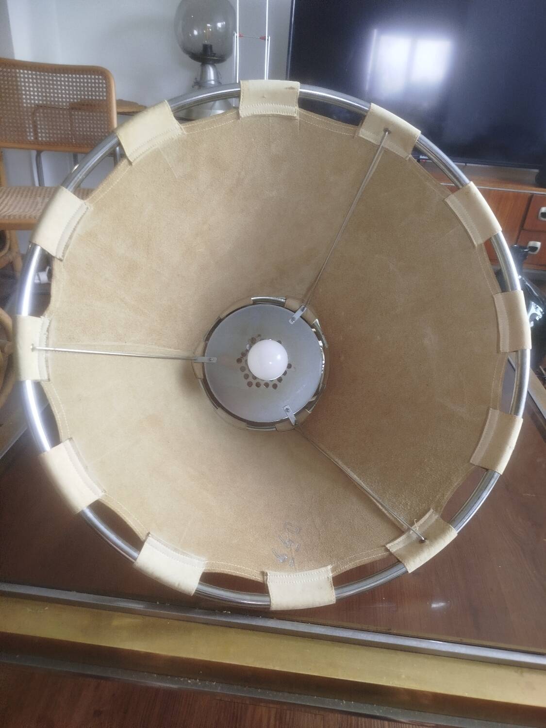 Scandinavian leather pendant light – Anna Ehrner for Ateljé Lyktan – vinta