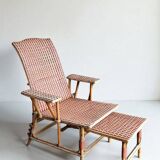 Rattan chaise longue
