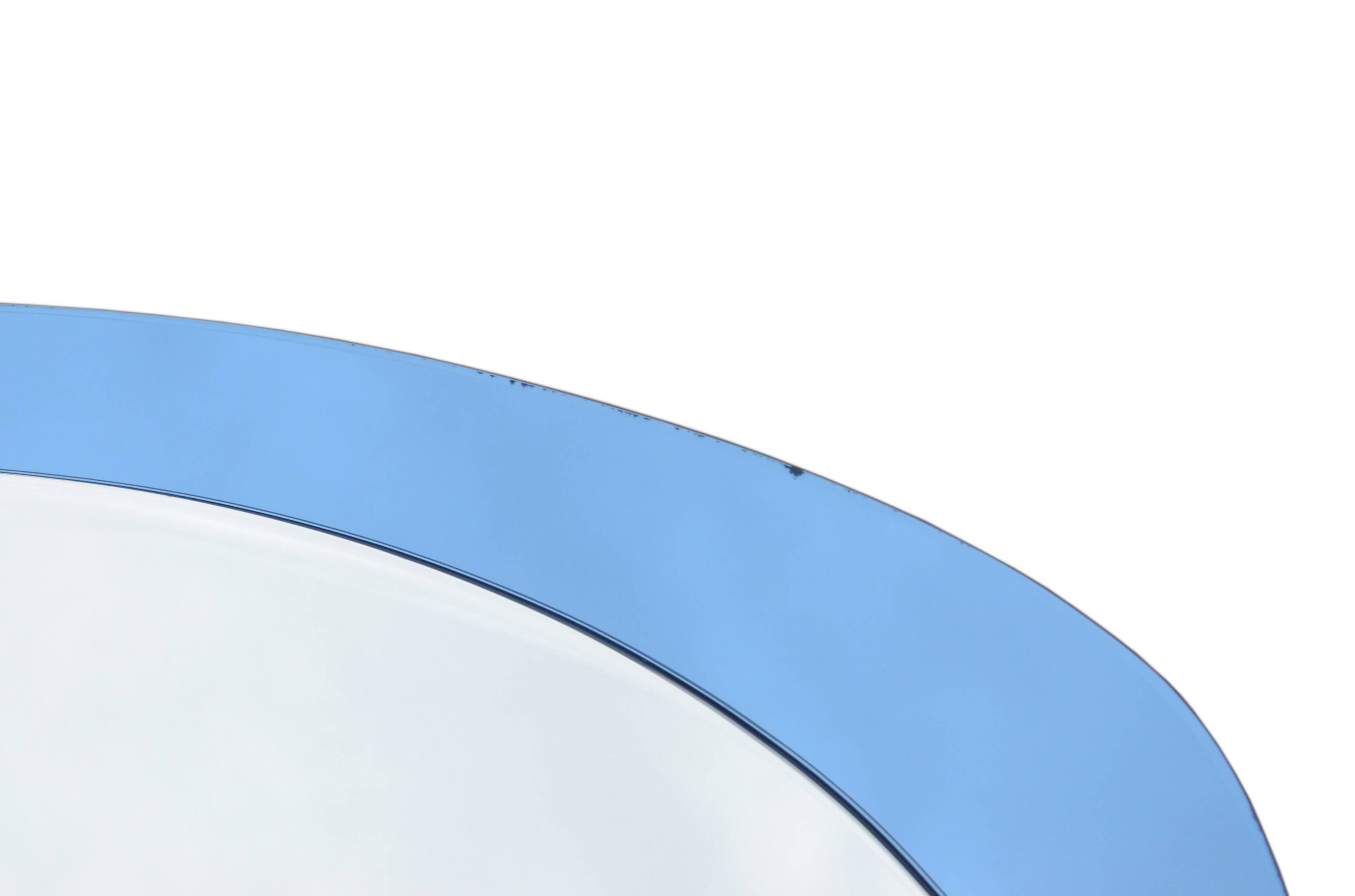 Blue mirror attributed to Fontana Arte, 1970