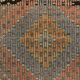 7x10 Blue Geometric Style Orientel Kilim Rug,