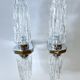 Pair of large vintage chrome glass wall lights