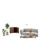 Corner console in walnut, 2-door sideboard, corner cabinet, line pattern.