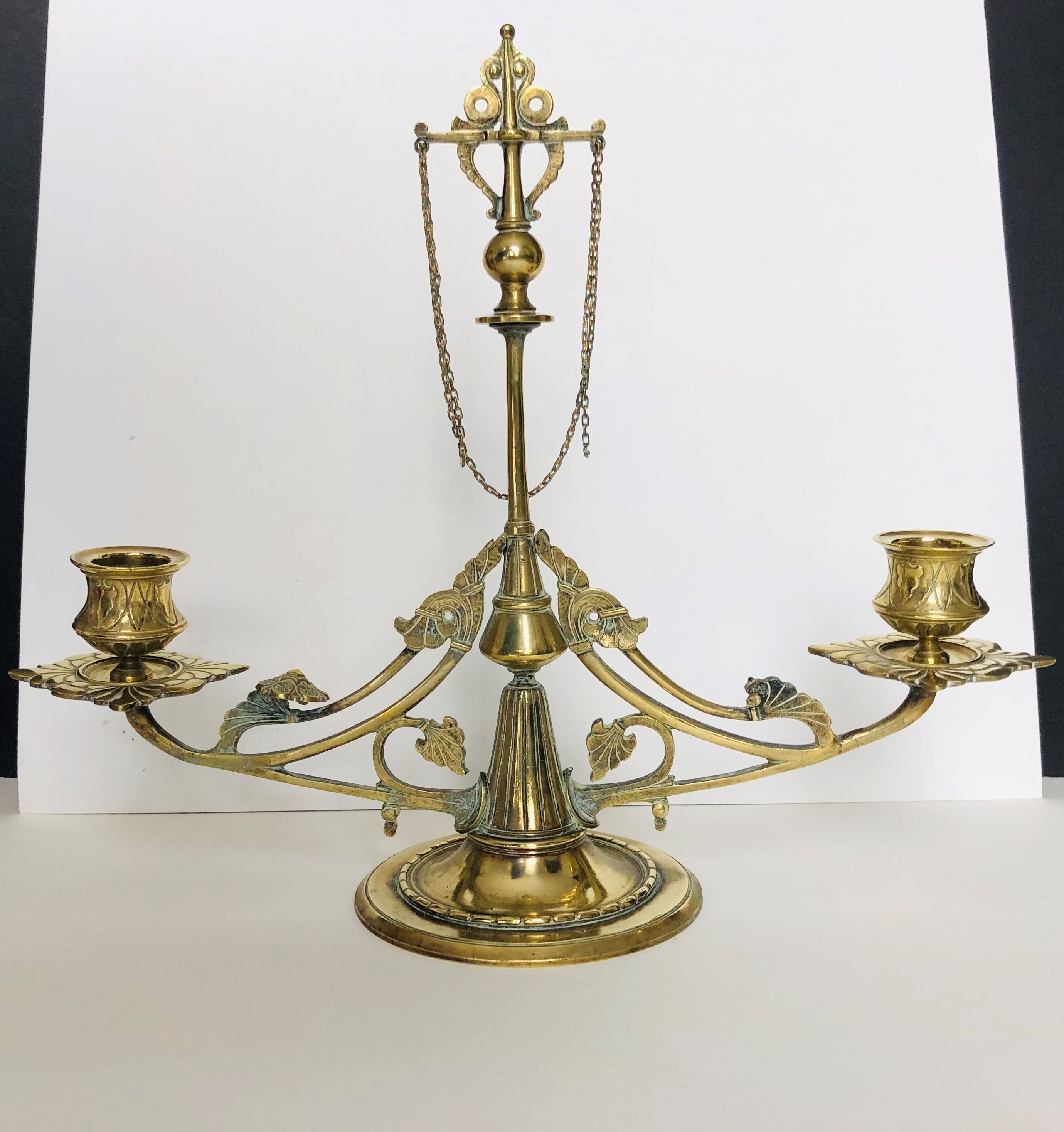 Golden bronze chandelier