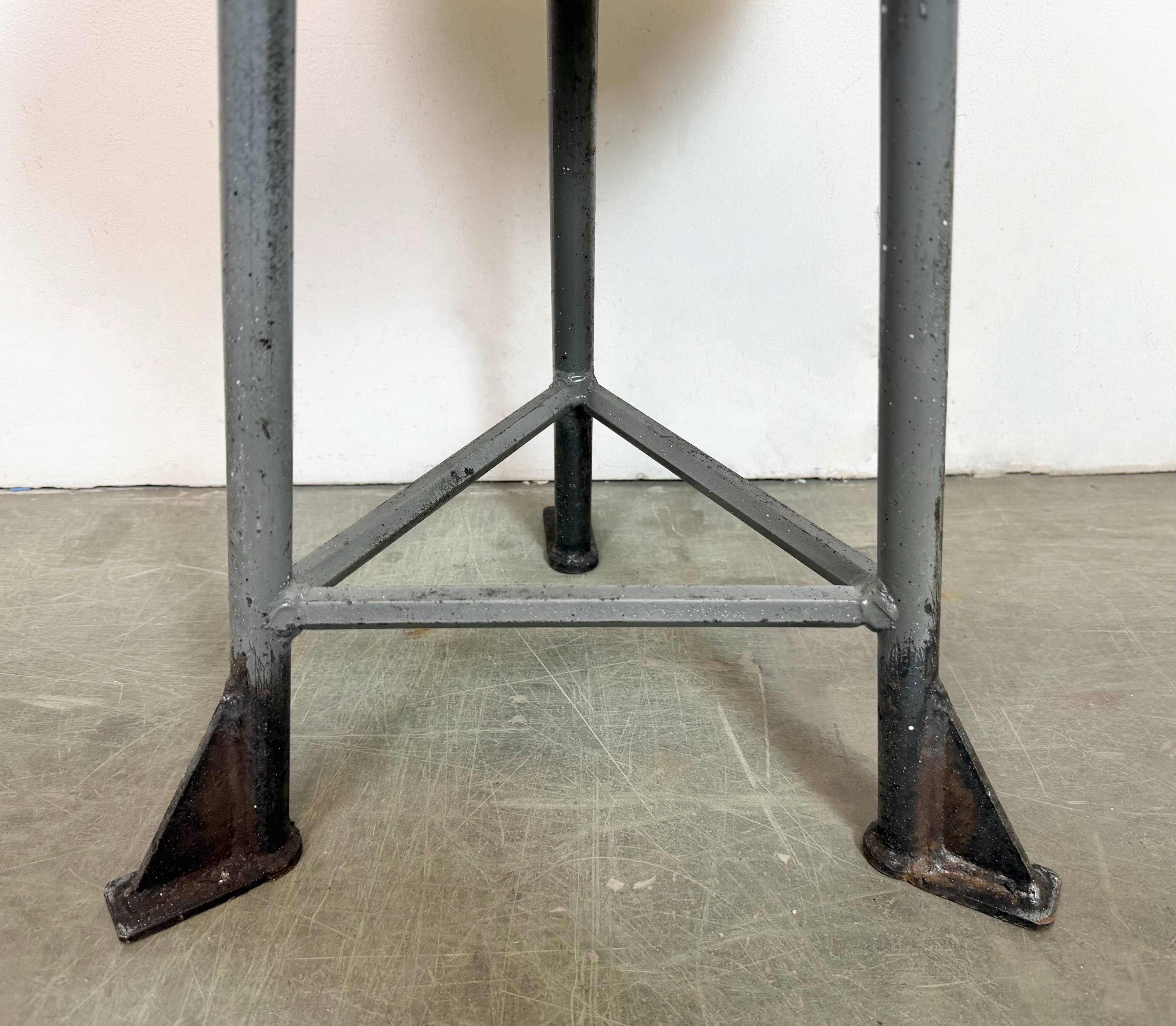 Grey Industrial Workshop Stool, 1960s
