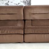 Vintage brown velvet sofa