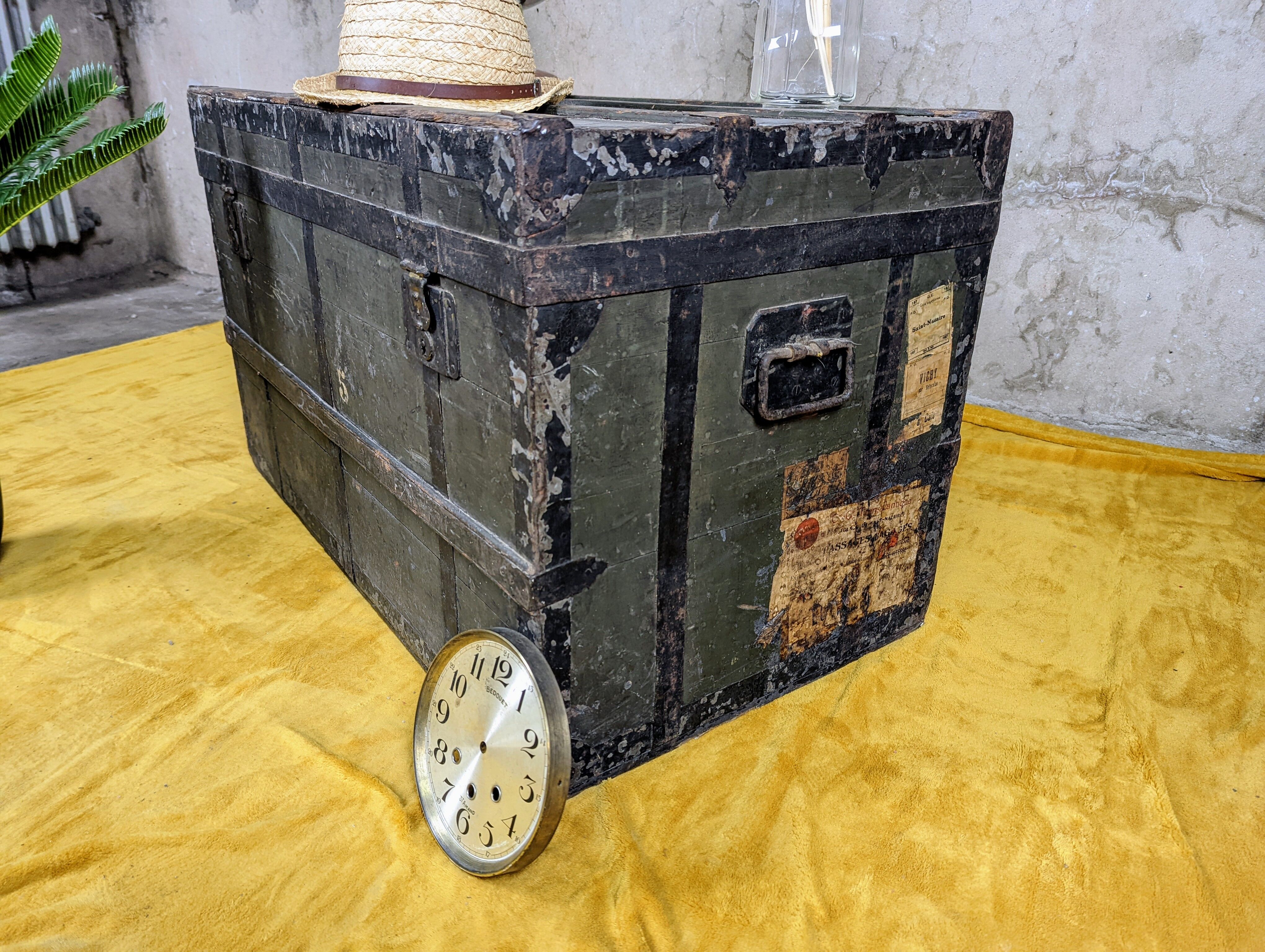 Antique travel trunk