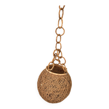 Suspension boule en corde 