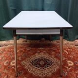 blue formica table