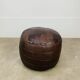 Pouf en patchwork de cuir dans le goût de De Sede, années 70