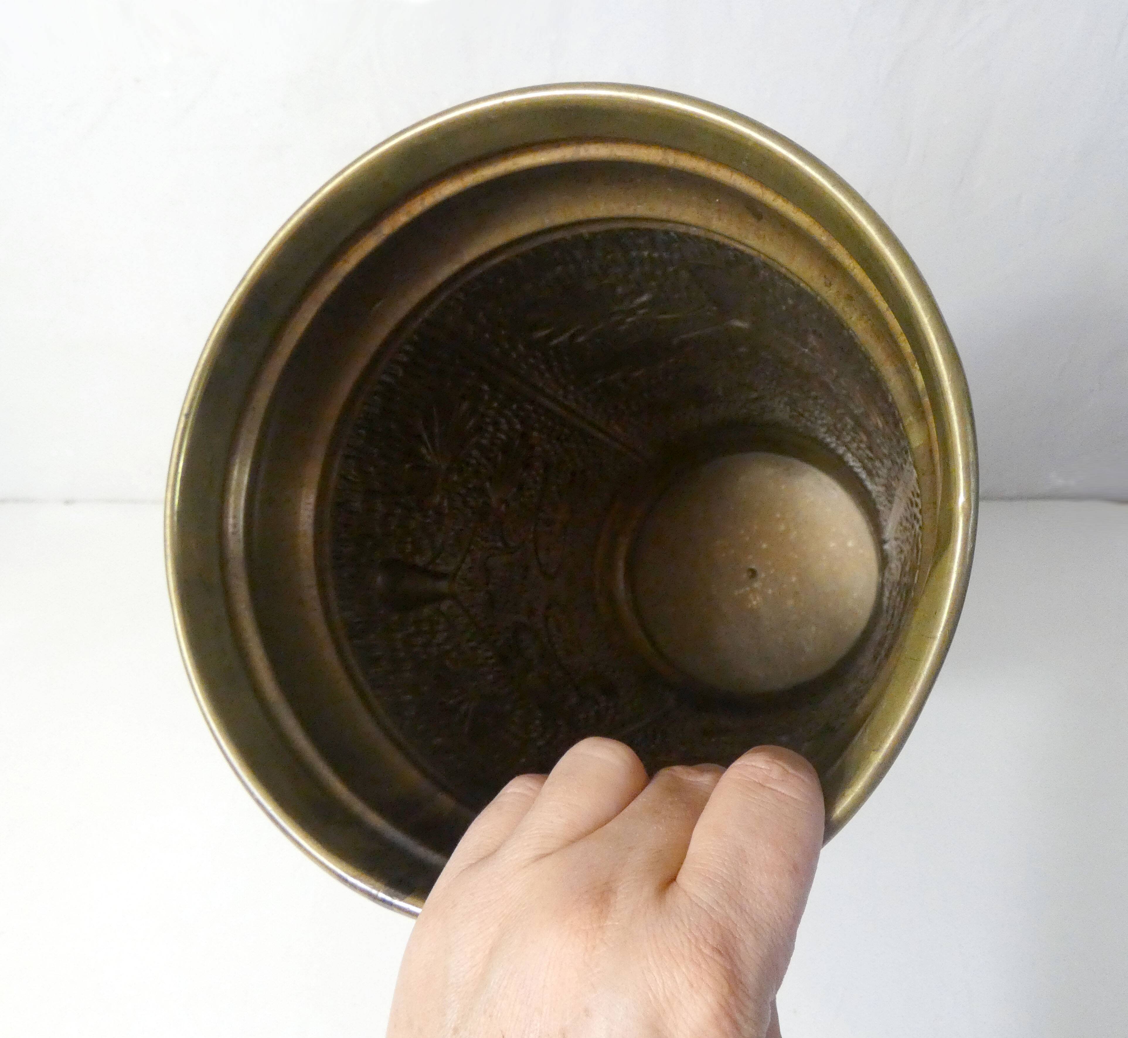 Old brass umbrella stand