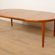 Vintage round dining table | Teak | Extendable | 120–220 cm
