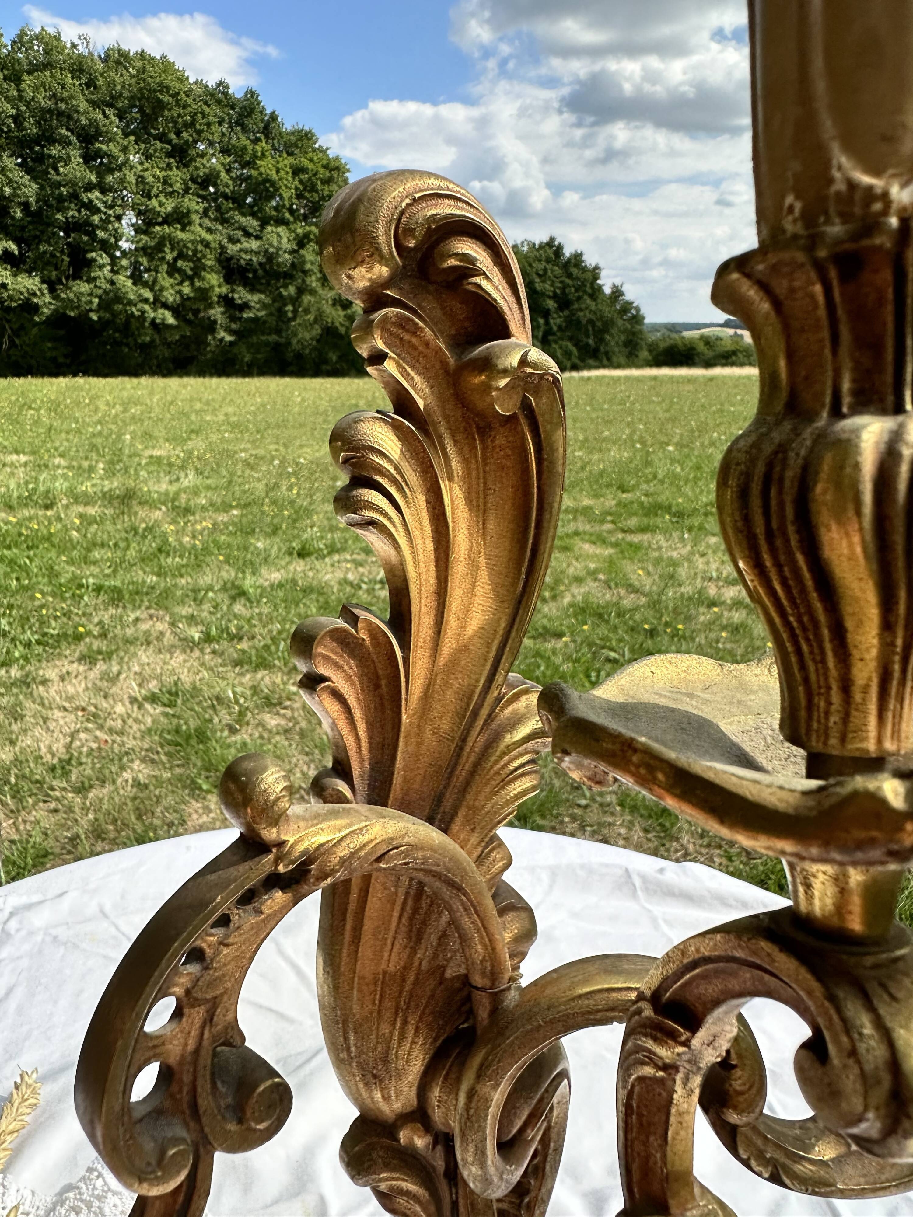 Magnificent 19th Century Louis XV Style Gilt Bronze Wall Candle Holder