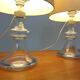 Glass table lamps by Michael Bang for Holmegaard, 1970s, set of 2.
