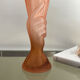 Vase en verre rose Art Déco