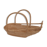 Vintage wicker bottle holder