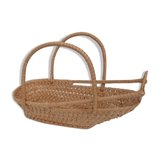 Vintage wicker bottle holder