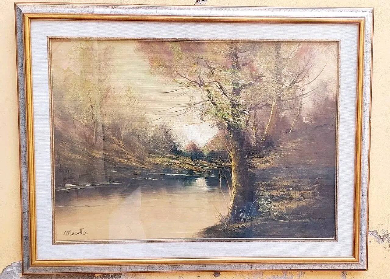 Paysage de Marotta, huile sur toile, fin du XXe siècle