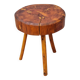 Rustic Handcrafted Solid Wood Side Table – 46cm