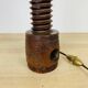 Brutalist folk art lamp 73 cm, turned wood