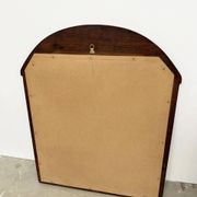 Art Deco oak mirror with carved motif