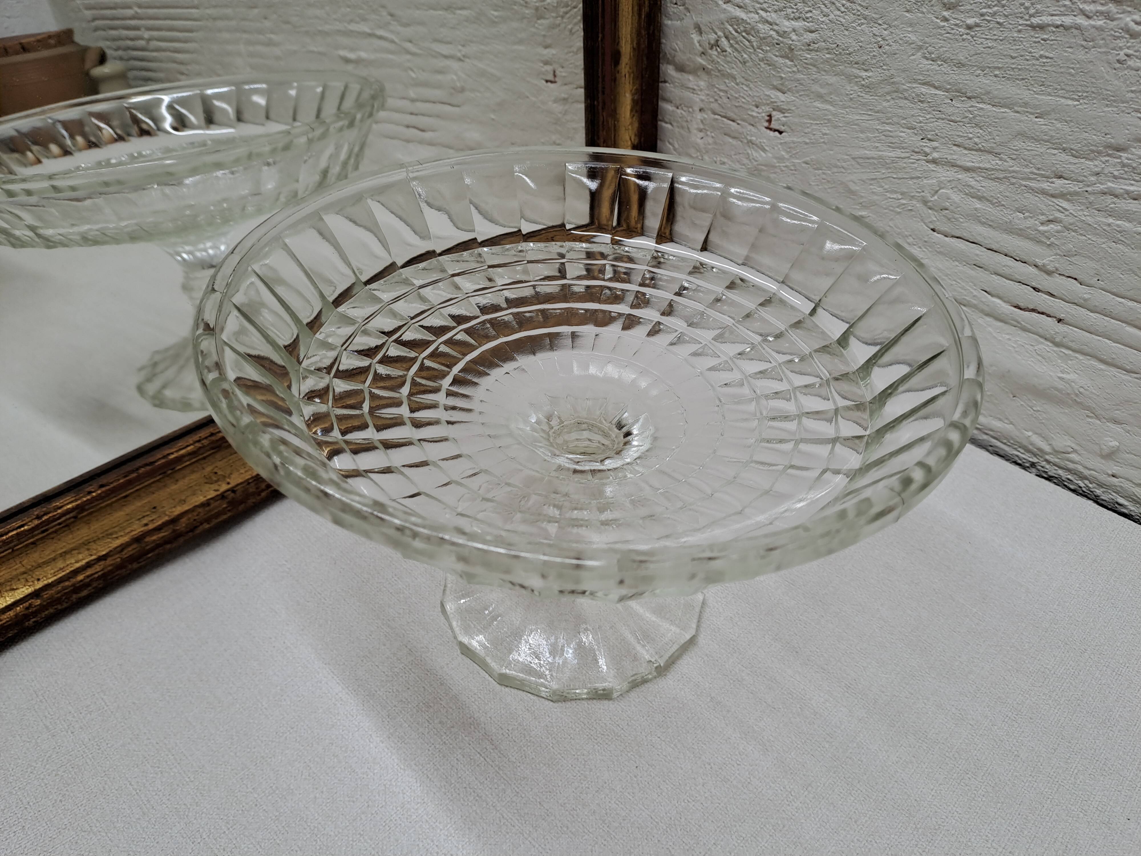 Art Deco glass fruit bowl