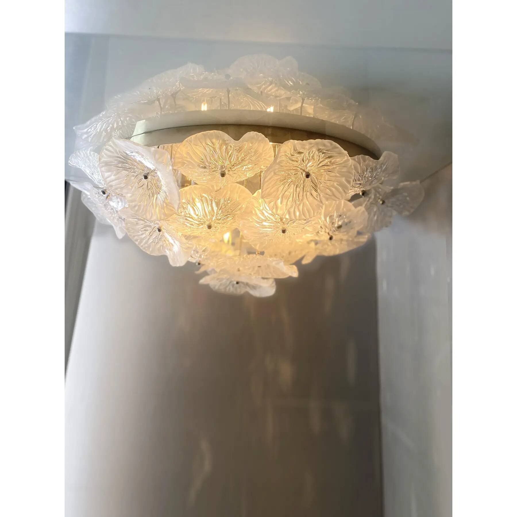 Simoeng Floreal Flush Mount Featuring Contemporary Murano Glass