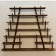 Turned wood bar wall shelf