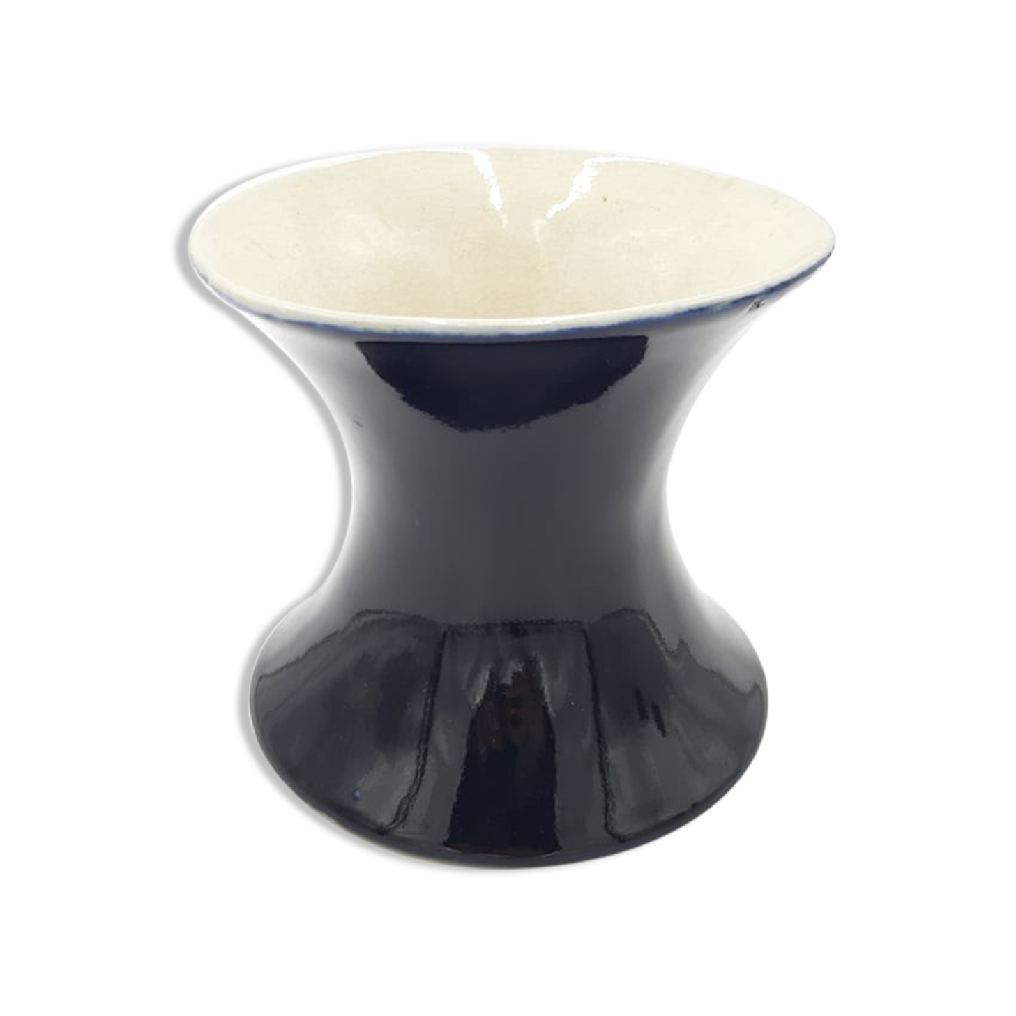 Ultramarine blue ceramic vase