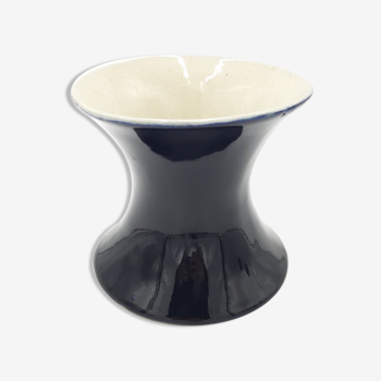 Ultramarine blue ceramic vase