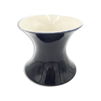 Ultramarine blue ceramic vase