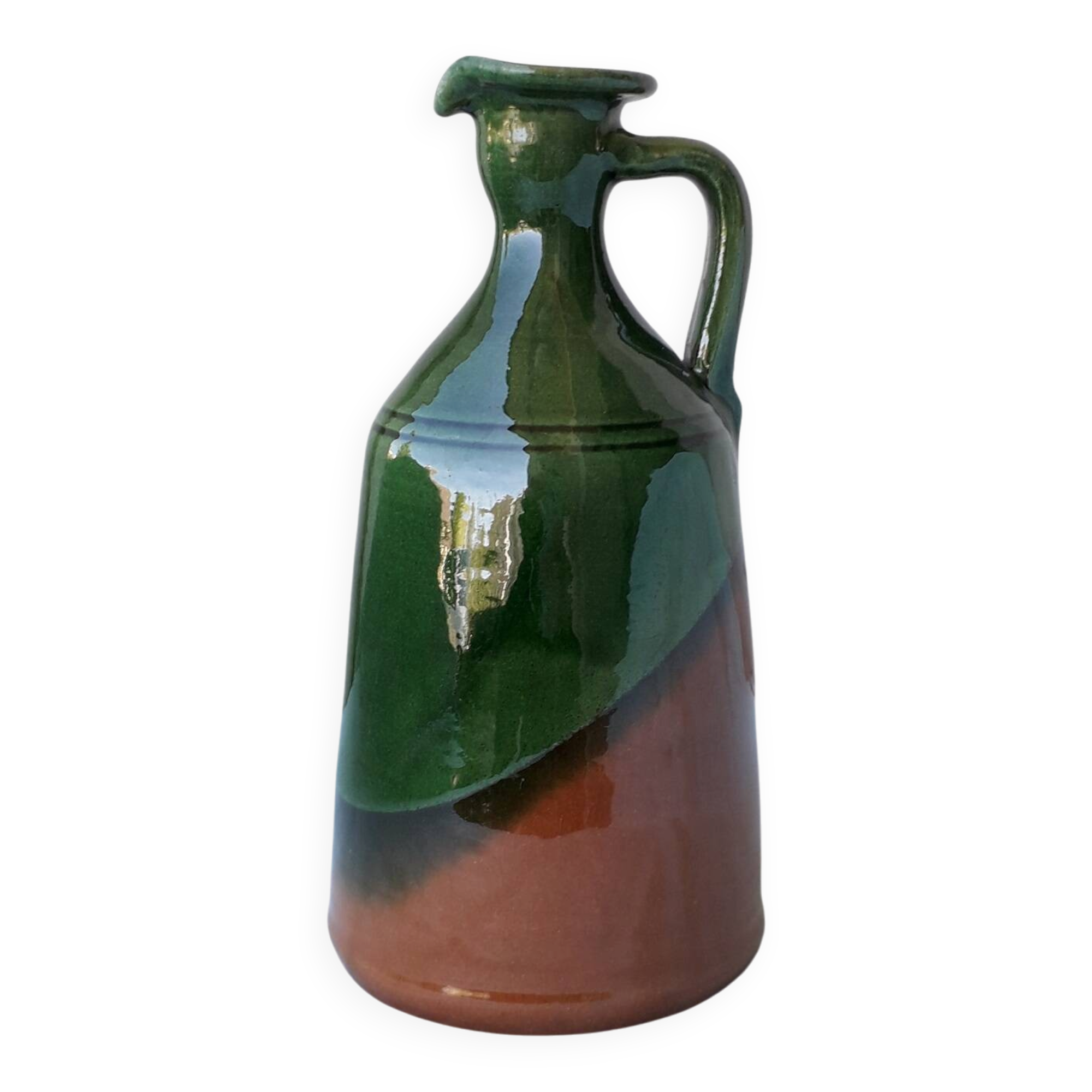 Glazed terracotta jug