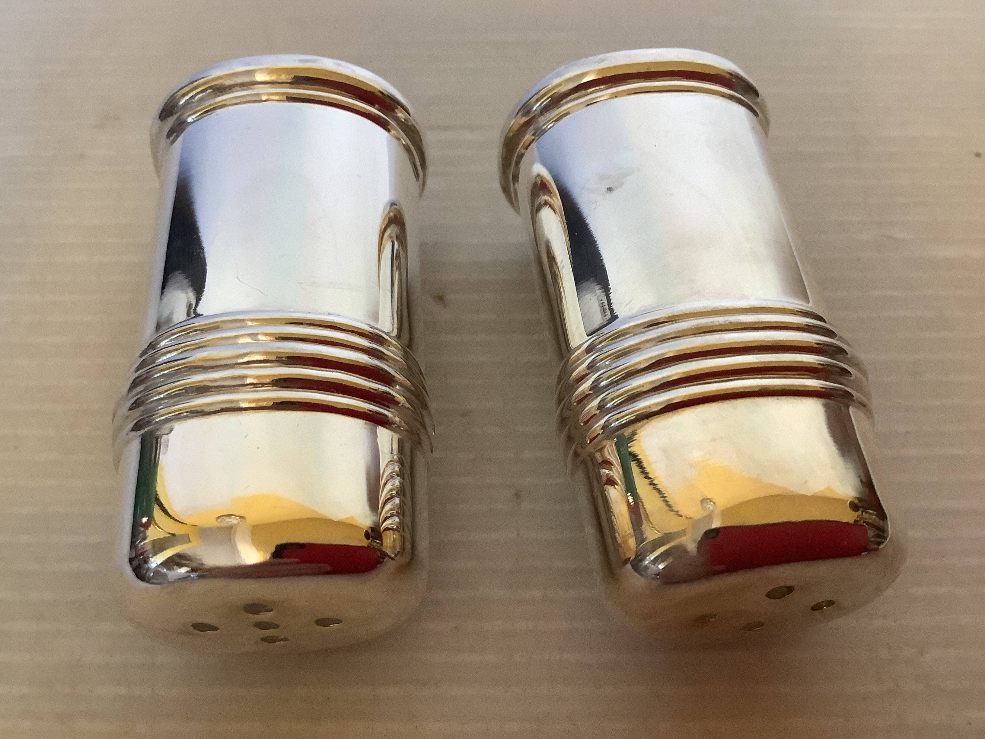 Salt and pepper set silver-plated Saint Hilaire