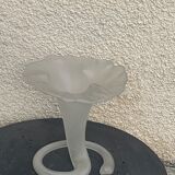 Corolla vase in antique frosted glass