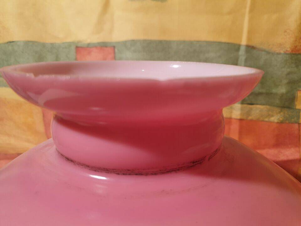 Large pink opaline lampshade