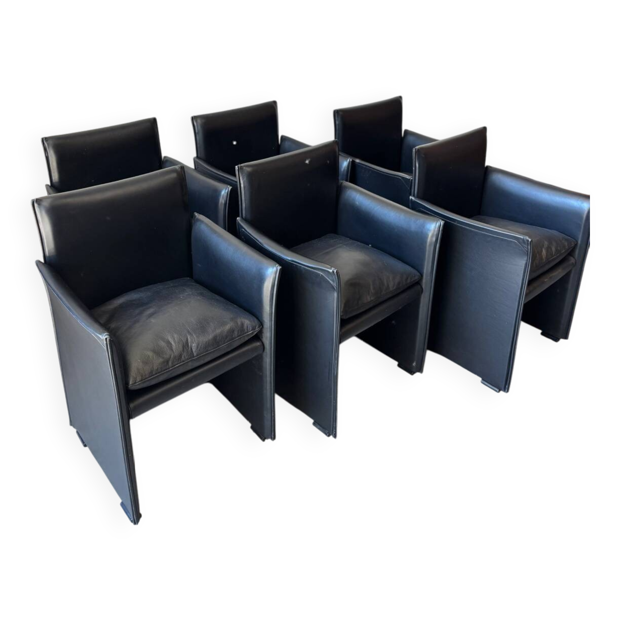 Set of 6 Break 401 chairs by Mario Bellini for Cassina