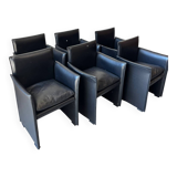 Set of 6 Break 401 chairs by Mario Bellini for Cassina