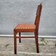 Set de 2 chaises bistrot 1950 bois et rotin