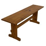 Vintage Scandinavian pinewood bench from the 1960's modern design