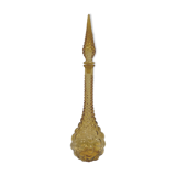 Italian Empoli carafe in amber bubbled glass