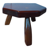 Tabouret tripode en teck