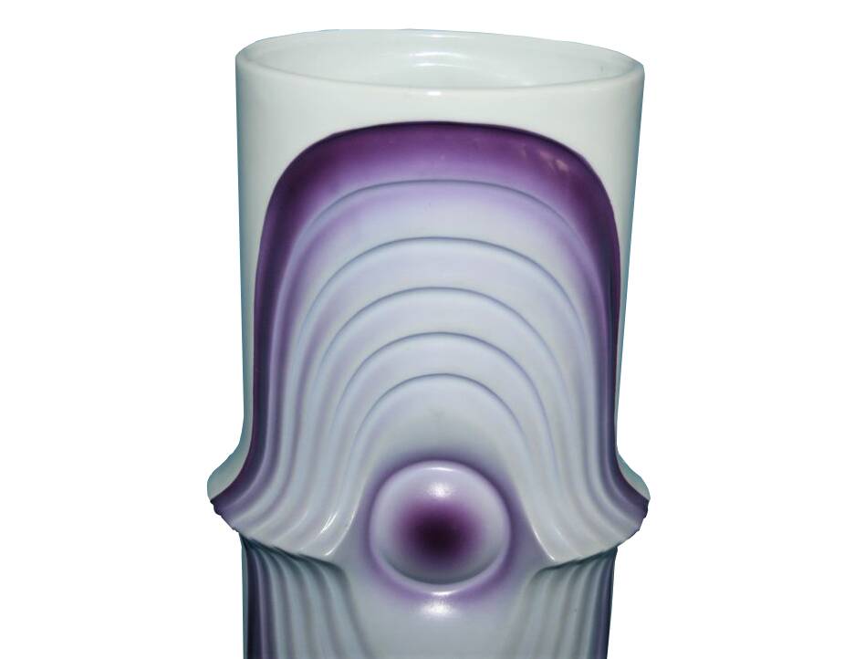 Vintage Vase • Swing • Purple Eye • Royal Porzellan • Op Art • 1970