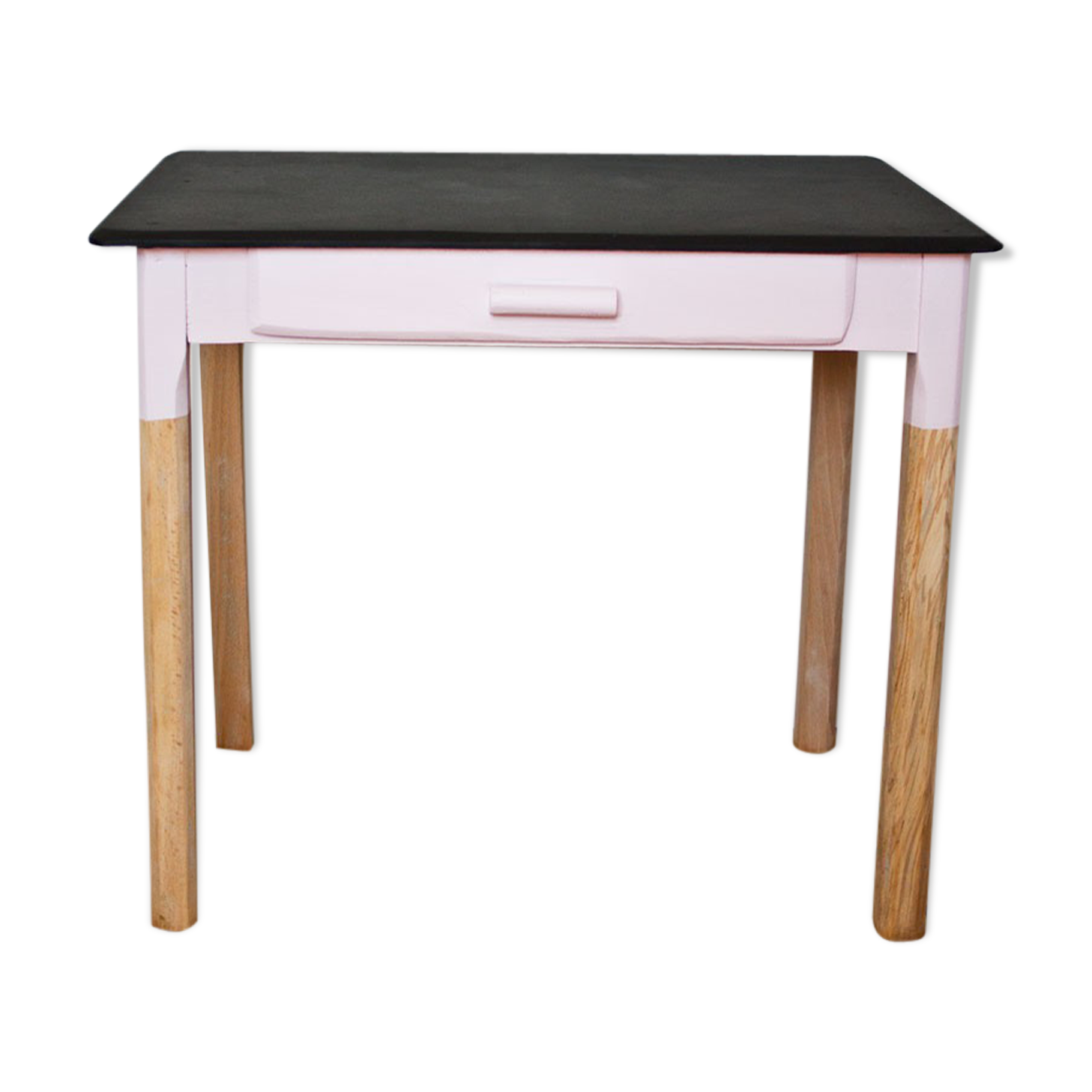 Pink and slate desk