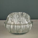 Old molded glass flower picker, 19 holes