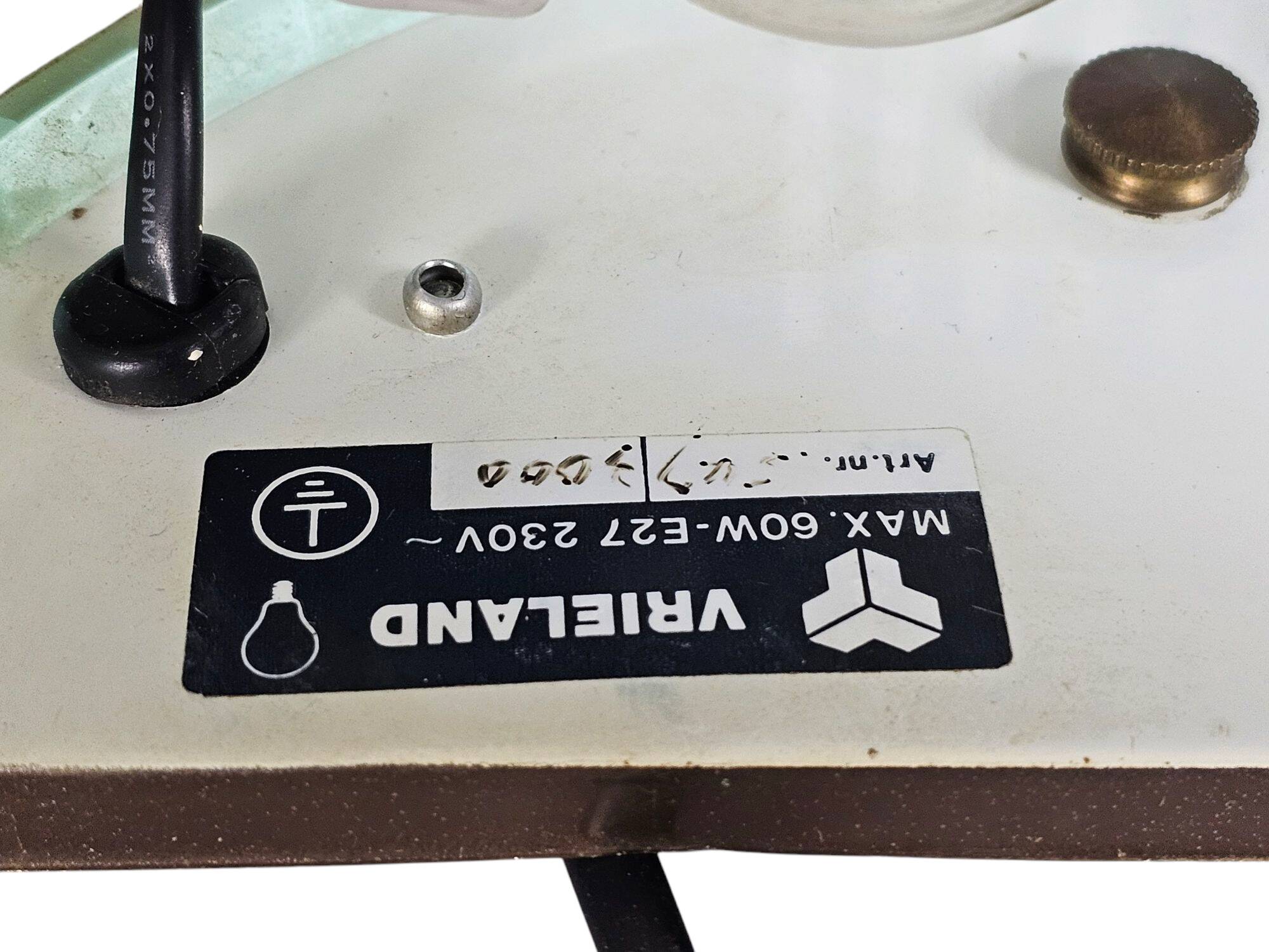 Vrieland design - Holland - ceiling lamp - globe - gold- brass -  80s